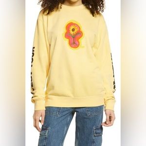 Deadstock Petals and Peacocks Protect your energy Sweatshirt unisex